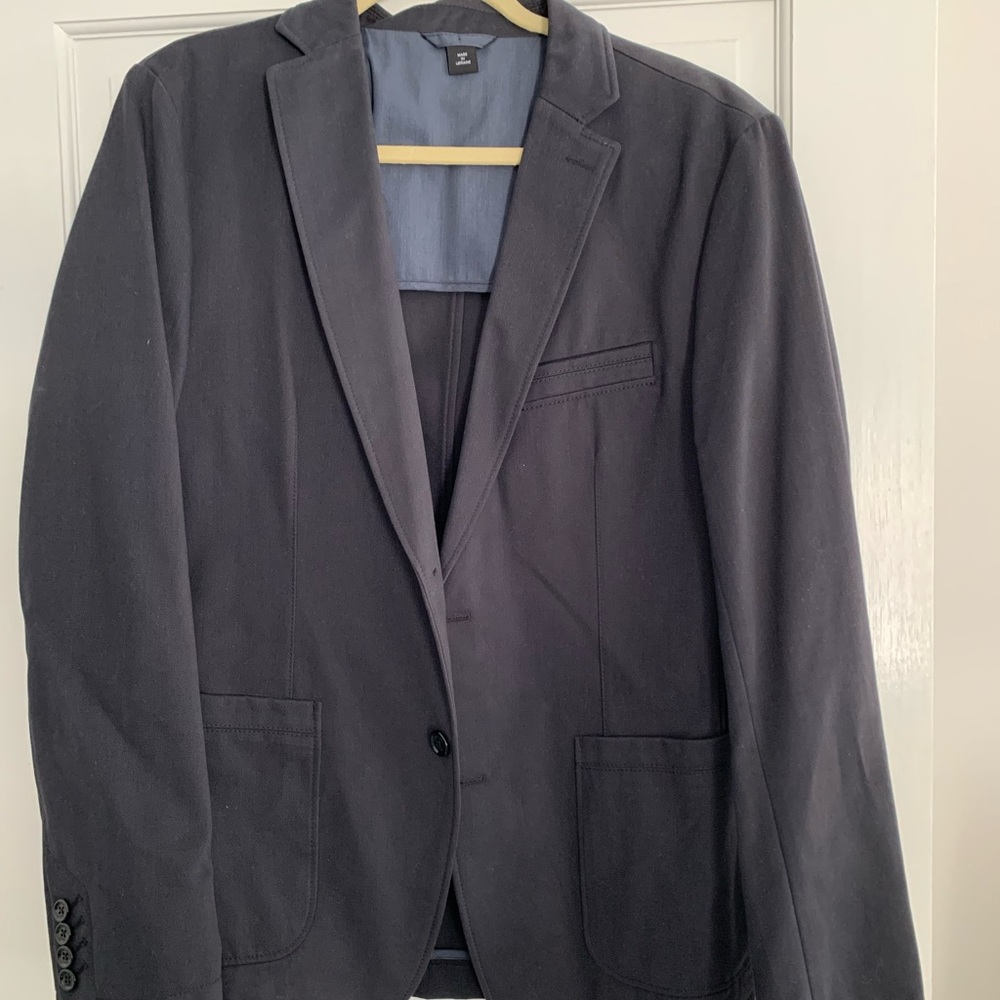 Hugo Boss SLIM-FIT JACKET IN A COTTON-BLEND SEERSUCKER, 40R